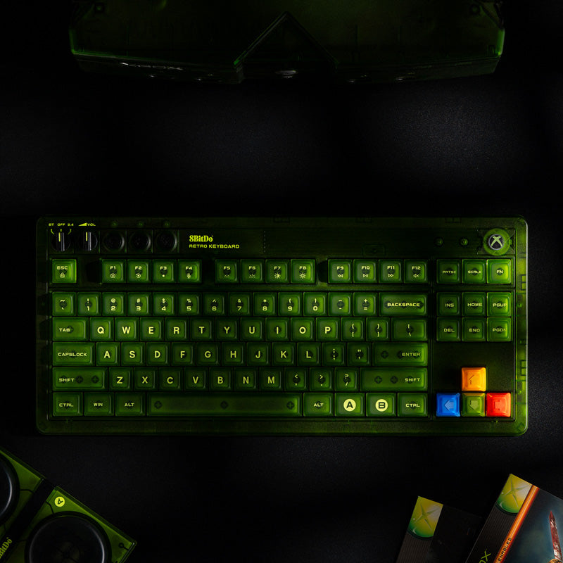 8BitDo Retro 87 Mechanical Keyboard - Xbox Edition Premium Gaming Accessory