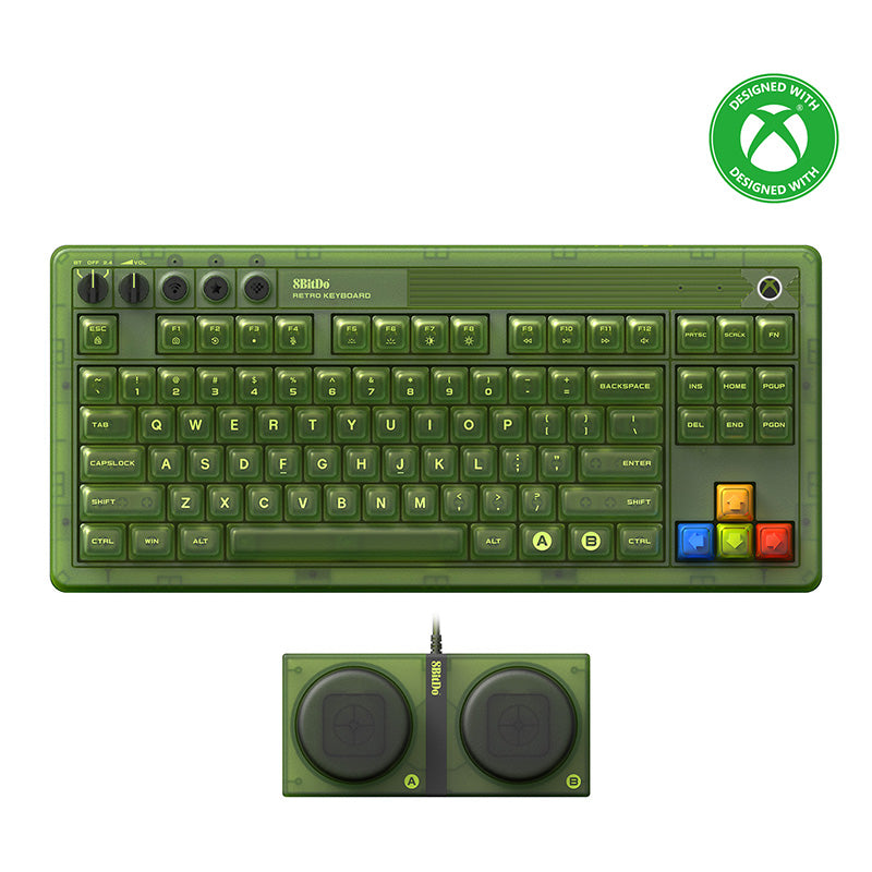 8BitDo Retro 87 Mechanical Keyboard - Xbox Edition Premium Gaming Accessory