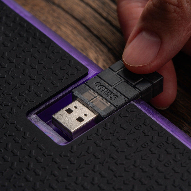 8BitDo Arcade Controller - Transparent Purple Signature Edition Collector Gaming Gear