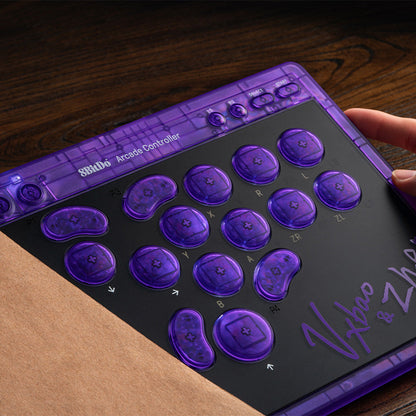 8BitDo Arcade Controller - Transparent Purple Signature Edition Collector Gaming Gear