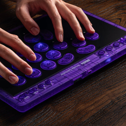 8BitDo Arcade Controller - Transparent Purple Signature Edition Collector Gaming Gear